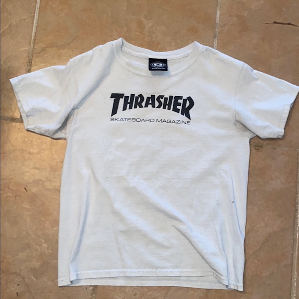 White classic Thrasher T-shirt